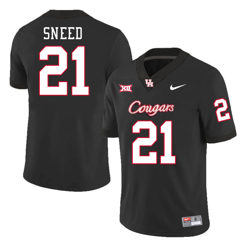 Stacy Sneed Houston Jersey,Houston Cougars #21 Stacy Sneed Jersey Youth College Uniforms-Black